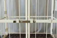 【販売終了】【お買い得品】【アウトレット】天使のカゴ台車BIG　アイボリー　W1100×D800×H1100　観音扉付き【軽量・小型カゴ台車】【限定１台】