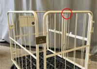 【販売終了】【お買い得品】【アウトレット】天使のカゴ台車BIG　アイボリー　W1100×D800×H1100　観音扉付き【軽量・小型カゴ台車】【限定１台】