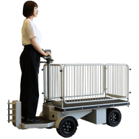 【新品】エネライド 500F　3面柵・牽引金具付き　D1709×W690×H1237　乗れる電動台車　GJ-1007-3