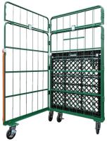 【新品】カゴ台車　嵩上げコンビテナー　LRC90-PG(KA)　W1100×D1100×H2000