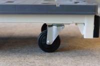 【新品】6輪台車用台車（袖なし）　ブラック　W1260×D425×H210【重ねて収納可能】