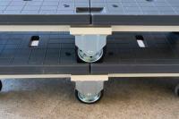 【新品】6輪台車用台車（袖なし）　ブラック　W1260×D425×H210【重ねて収納可能】