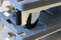 【新品】6輪台車用台車（袖なし）　ブラック　W1260×D425×H210【重ねて収納可能】