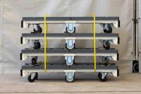 【新品】6輪台車用台車（袖なし）　ブラック　W1260×D425×H210【重ねて収納可能】