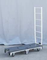 【新品】6輪台車　アイボリー　W1260×D425×H1520　抜き差しタイプ【重ねて収納可能】