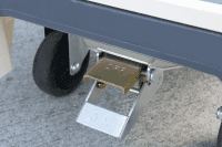 【新品】6輪台車　アイボリー　W1260×D425×H1520　抜き差しタイプ【重ねて収納可能】