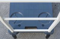 【新品】6輪台車　アイボリー　W1260×D425×H1520　抜き差しタイプ【重ねて収納可能】