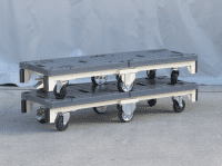 【新品】6輪台車　アイボリー　W1260×D425×H1520　抜き差しタイプ【重ねて収納可能】