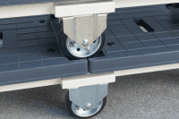 【新品】6輪台車　アイボリー　W1260×D425×H1520　抜き差しタイプ【重ねて収納可能】