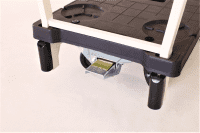 【新品】6輪台車　アイボリー　W1260×D425×H1520　抜き差しタイプ【重ねて収納可能】