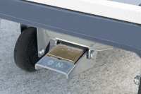 【販売終了】【新品】長物・長尺6輪台車　アイボリー　W1260×D425×H1155　抜き差しタイプ【重ねて収納可能】