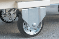 【販売終了】【新品】長物・長尺6輪台車　アイボリー　W1260×D425×H1155　抜き差しタイプ【重ねて収納可能】