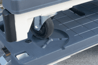 【販売終了】【新品】長物・長尺6輪台車　アイボリー　W1260×D425×H1155　抜き差しタイプ【重ねて収納可能】