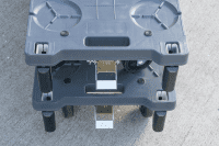 【販売終了】【新品】長物・長尺6輪台車　アイボリー　W1260×D425×H1155　抜き差しタイプ【重ねて収納可能】