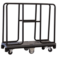 【新品】長物・長尺6輪台車　ブラック　W1260×D425×H1155　抜き差しタイプ【重ねて収納可能】