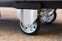 【新品】長物・長尺6輪台車　ブラック　W1260×D425×H1155　抜き差しタイプ【重ねて収納可能】