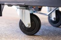 【新品】長物・長尺6輪台車　ブラック　W1260×D425×H1155　抜き差しタイプ【重ねて収納可能】