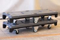 【新品】長物・長尺6輪台車　ブラック　W1260×D425×H1155　抜き差しタイプ【重ねて収納可能】