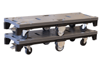 【新品】長物・長尺6輪台車　ブラック　W1260×D425×H1155　抜き差しタイプ【重ねて収納可能】