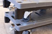 【新品】長物・長尺6輪台車　ブラック　W1260×D425×H1155　抜き差しタイプ【重ねて収納可能】