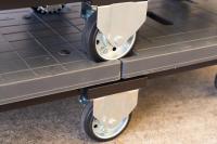 【新品】長物・長尺6輪台車　ブラック　W1260×D425×H1155　抜き差しタイプ【重ねて収納可能】