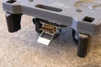 【新品】長物・長尺6輪台車　ブラック　W1260×D425×H1155　抜き差しタイプ【重ねて収納可能】