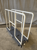 【お買い得品】【中古】長物・長尺6輪台車　アイボリー　W1260×D425×H1155　抜き差しタイプ【数量限定】