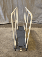 【お買い得品】【中古】長物・長尺6輪台車　アイボリー　W1260×D425×H1155　抜き差しタイプ【数量限定】