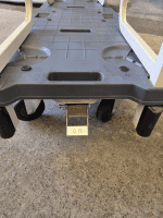 【お買い得品】【中古】長物・長尺6輪台車　アイボリー　W1260×D425×H1155　抜き差しタイプ【数量限定】