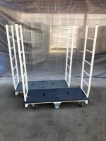 【販売終了】【アウトレット】6輪台車　W1260×D425×H1520　抜き差しタイプ【ブレーキ無し】