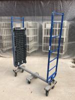 【販売終了】【中古】6輪台車　W1275×D420×H1735　カワジュン製　ネスティングタイプ