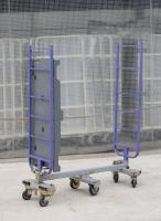 【販売終了】【中古】6輪台車　パープル　W1282×D425×H1585　カワジュン製　ネスティングタイプ