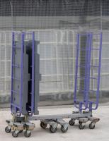 【販売終了】【中古】6輪台車　W1282×D425×H1585　カワジュン製　ネスティングタイプ【限定1台！】