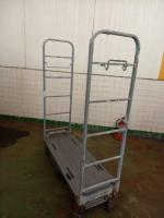 【販売終了】【中古】6輪台車　グレー　W1250×D425×H1585　ネスティングタイプ