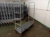 【販売終了】【中古】6輪台車　グレー　W1250×D425×H1585　ネスティングタイプ