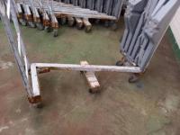 【販売終了】【中古】6輪台車　グレー　W1250×D425×H1585　ネスティングタイプ