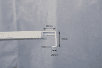 【新品】6輪台車用中間棚　アイボリー　W1230×D360×H56　スチール製