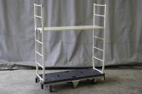 【販売終了】【中古】6輪台車用中間棚　アイボリー　W1230×D360×H56　スチール製