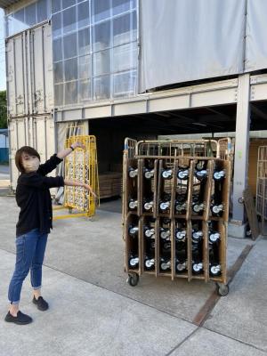 平台車の積載完了！