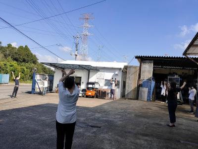 ラジオ体操の様子