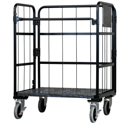 天使のカゴ台車ブラック