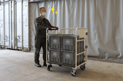 天使のカゴ台車の場合