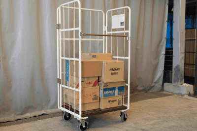 俺のカゴ台車で荷物を管理