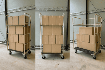 防災備蓄品を大量に保管