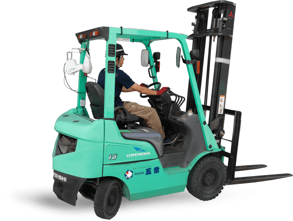 新品 背後冷 ハイゴレイ セット 小型ミスト送風機 フォークリフトの熱中症対策 台車屋五常