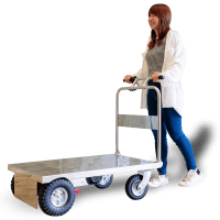 【新品】TEOSAZ（テオサズ） 300SUS　D1070×W600×H947　電動手押し台車