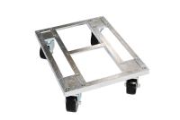 【販売終了】【新品】溶融亜鉛メッキ　アングル製平台車「TWO-TOP1000」W450×D600×H151