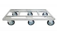 【新品】溶融亜鉛メッキ　アングル製6輪平台車「MIGHTY1000」W450×D900×H185