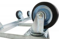 【新品】溶融亜鉛メッキ　アングル製6輪平台車「MIGHTY1000」W450×D900×H185