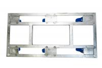 【新品】溶融亜鉛メッキ　アングル製6輪平台車「MIGHTY1500」W450×D900×H185